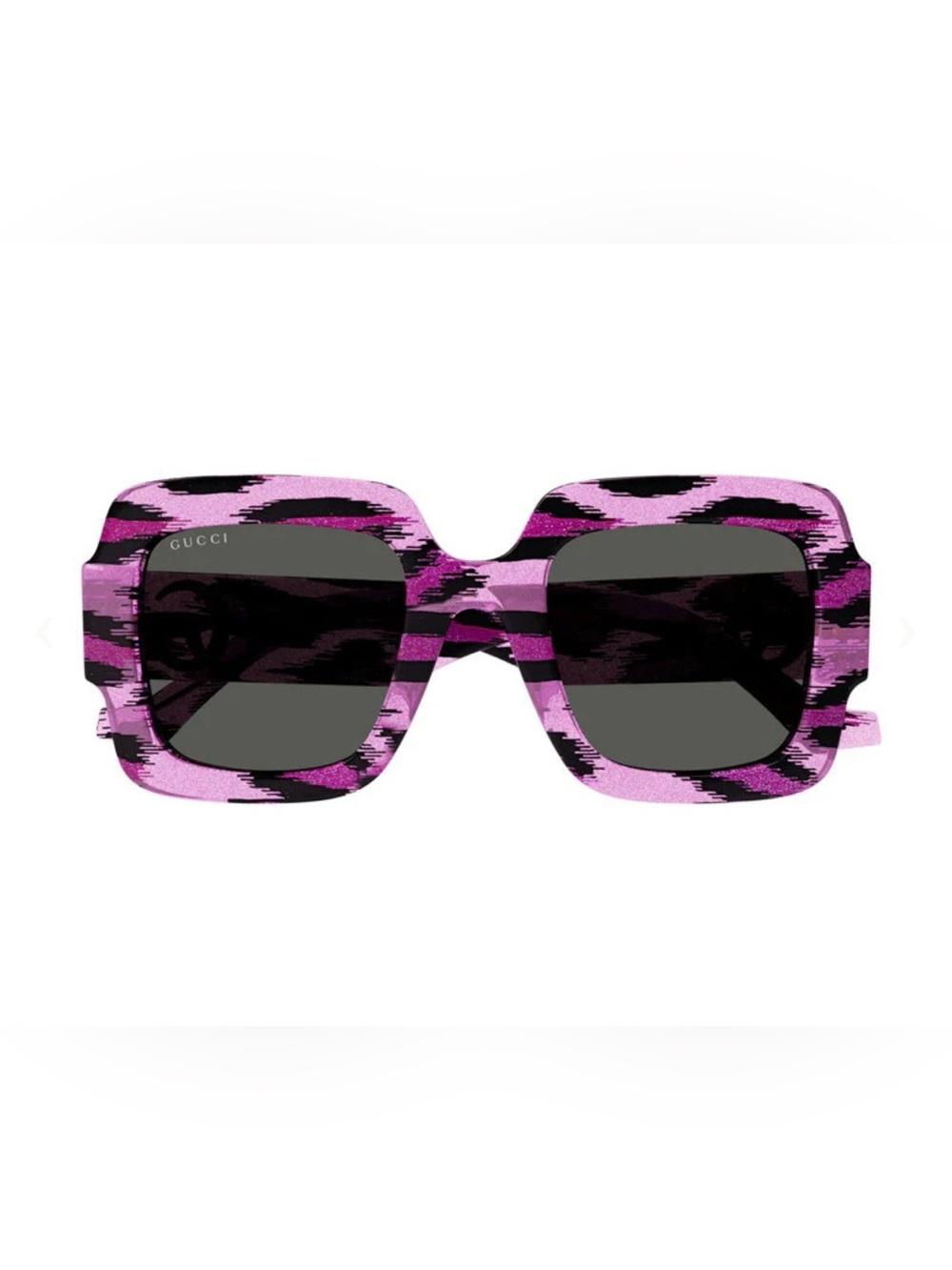 Gucci Pink Glitter Leopard 🐆 Square Sunglasses - Picture 5 of 10